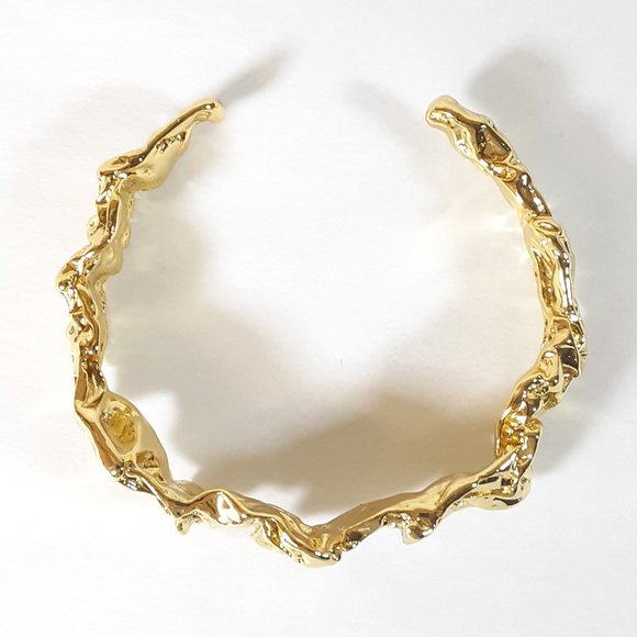 AMBER SCEATS 24K GOLD PLATED EMERY ADJUSTABLE CUFF BRACELET BRAND NEW - Picture 6 of 9